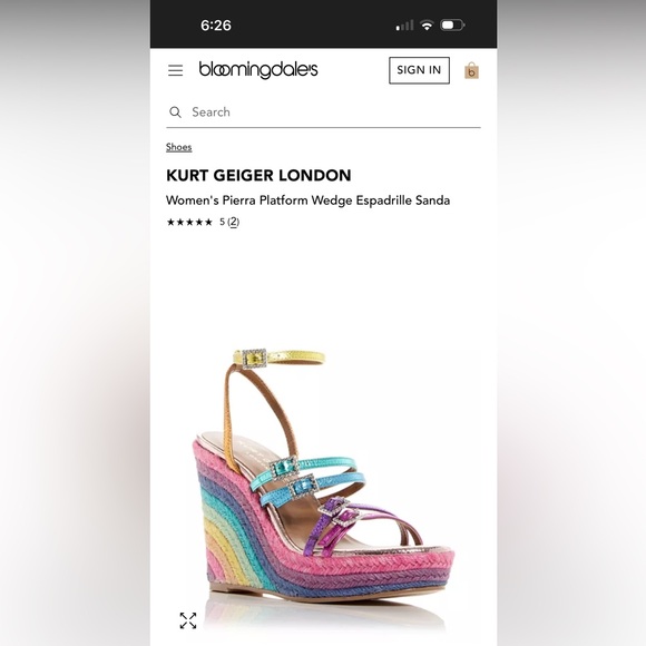 Kurt Geiger Multicolor Wedge Sandals - Picture 6 of 7